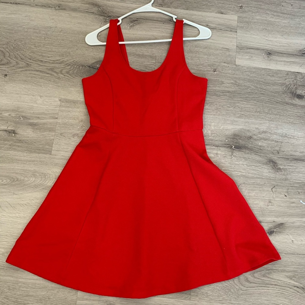 Red H&M Women’s Skater Dress size 8